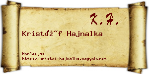 Kristóf Hajnalka névjegykártya