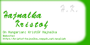 hajnalka kristof business card